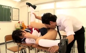 Adorable Japanese Schoolgirl Pounded Hard In The Classroom