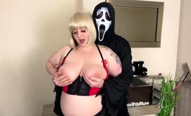 Big Booty Wife In Stockings Gets Fucked By A Masked Stranger
