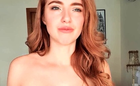 Astonishing Redhead Teen Exposing Her Naked Body On Webcam