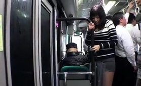 Striking Japanese Girl Fucked And Facialized In Public