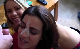 Two Misbehaving College Girls Get Their Cute Faces Glazed